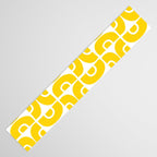 Mid Century Modern Pattern Yellow Table Runner Gallery Image 3