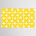 Mid Century Modern Pattern Yellow Tablecloth Gallery Image 2