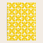 Mid Century Modern Pattern Yellow Poster Gallery Image 4