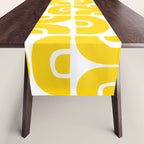 Mid Century Modern Pattern Yellow Table Runner Gallery Image 1
