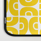 Mid Century Modern Pattern Yellow Laptop Sleeve Gallery Image 3