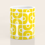 Mid Century Modern Pattern Yellow Coffee Mug Gallery Image 4