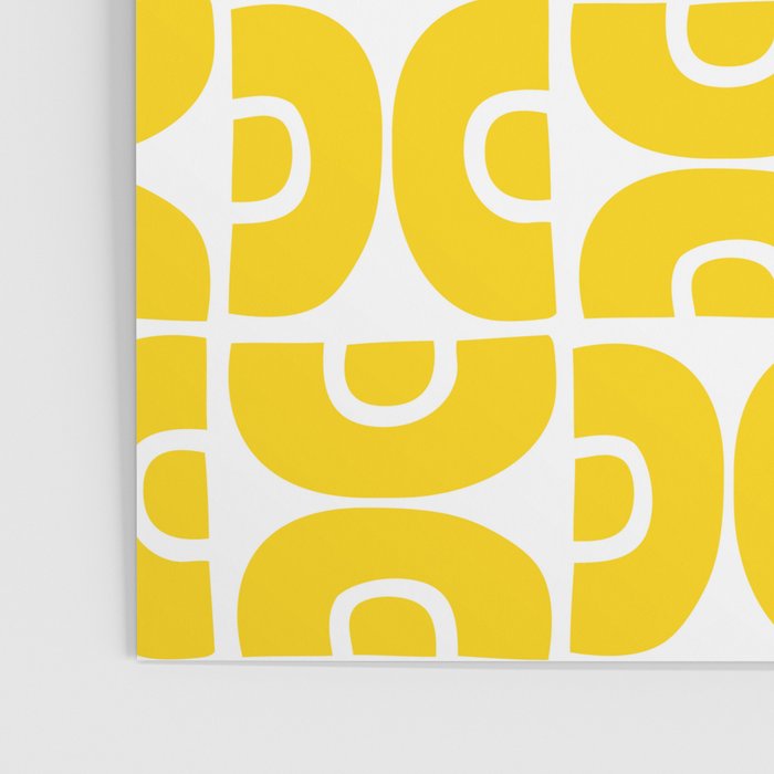 Mid Century Modern Pattern Yellow Poster Gallery Image 3
