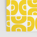 Mid Century Modern Pattern Yellow Poster Gallery Image 3