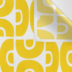 Mid Century Modern Pattern Yellow Wall Tapestry Gallery Image 3