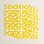 Mid Century Modern Pattern Yellow Wrapping Paper Gallery Image 3