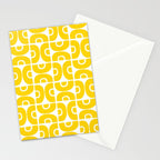 Mid Century Modern Pattern Yellow Stationery Card Gallery Image 2