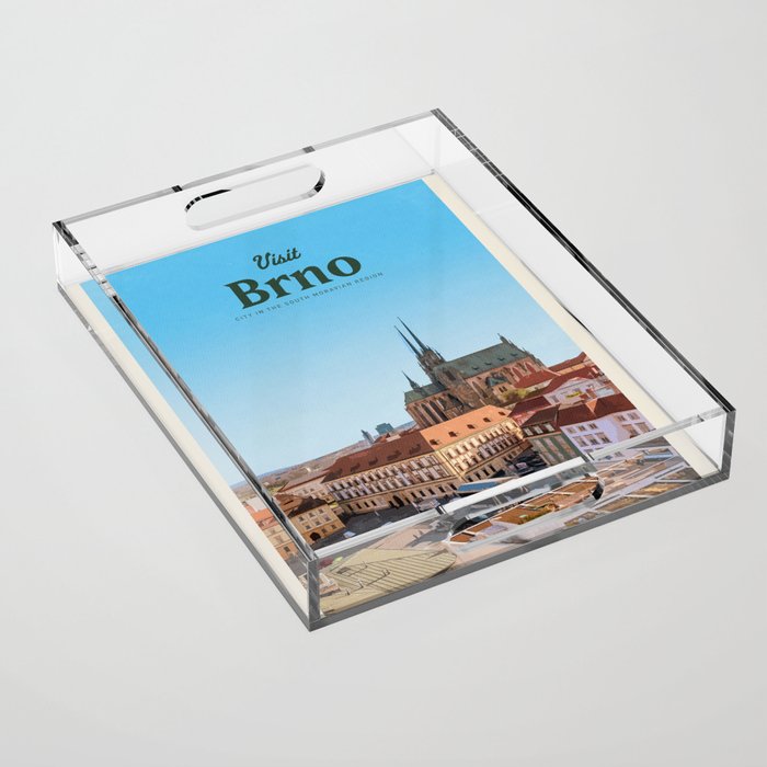 Visit Brno Acrylic Tray Gallery Image 1