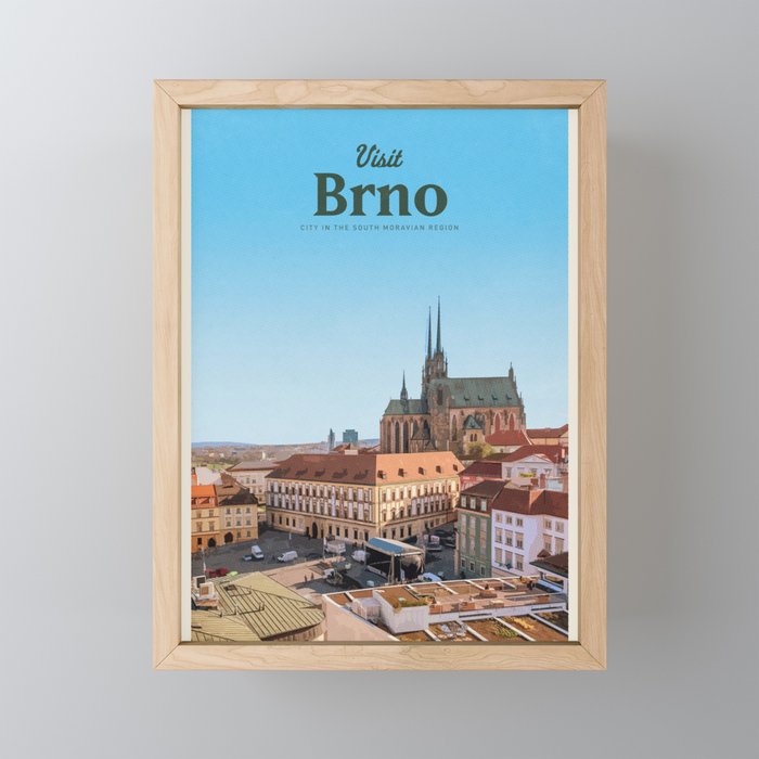 Visit Brno Mini Art Print Gallery Image 1