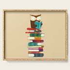 Owl Reading Rainbow Serving Tray Gallery Image 1