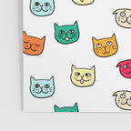 Cat heads in colors Poster Gallery Image 3