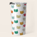 Cat heads in colors Travel Mug Gallery Image 3