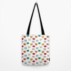 Cat heads in colors Tote Bag Gallery Image 2