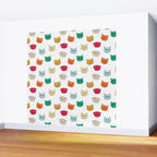 Cat heads in colors Wall Mural Gallery Image 2