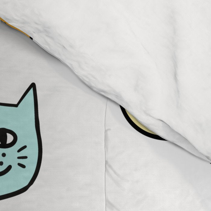 Cat heads in colors Comforter Gallery Image 4