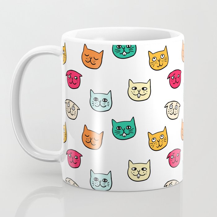 Cat heads in colors Coffee Mug Gallery Image 3