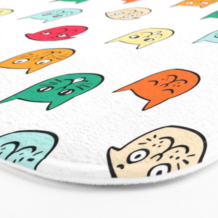 Cat heads in colors Bath Mat Gallery Image 3