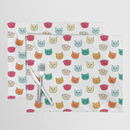 Cat heads in colors Placemat Gallery Image 1