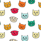 Cat heads in colors Coffee Mug Gallery Image 2