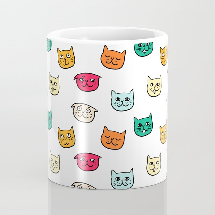 Cat heads in colors Coffee Mug Gallery Image 4