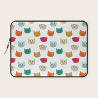Cat heads in colors Laptop Sleeve Gallery Image 1