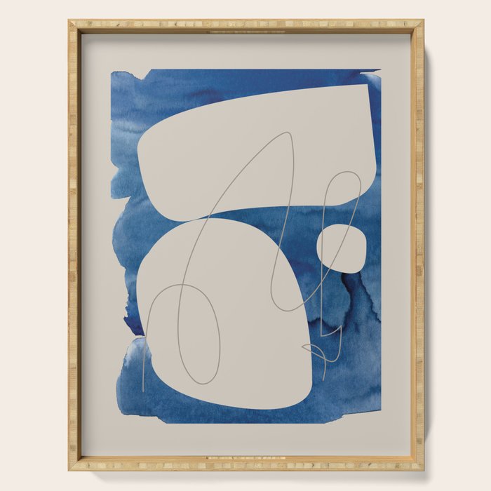 Blue Monday 01 Serving Tray Gallery Image 1