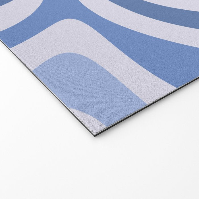 Retro Swirls Periwinkle Blue Abstract Welcome Mat Gallery Image 2