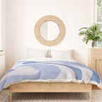 Retro Swirls Periwinkle Blue Abstract Duvet Cover Gallery Image 3