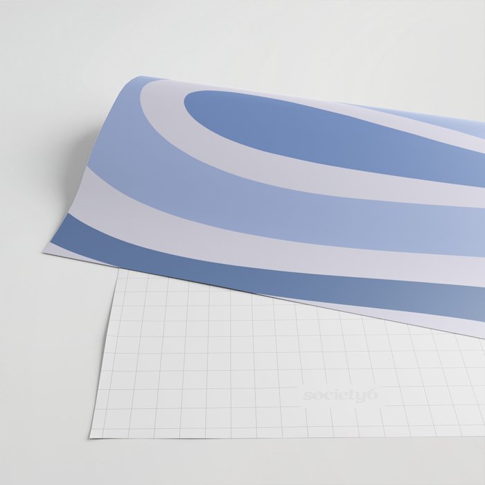 Retro Swirls Periwinkle Blue Abstract Wrapping Paper Gallery Image 2