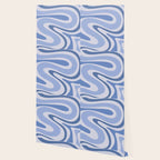 Retro Swirls Periwinkle Blue Abstract Wallpaper Gallery Image 2