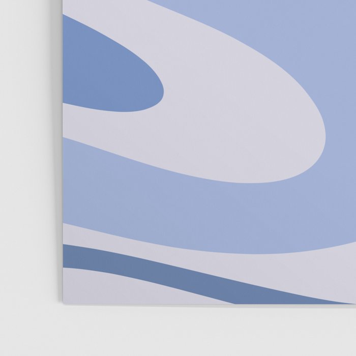 Retro Swirls Periwinkle Blue Abstract Poster Gallery Image 3