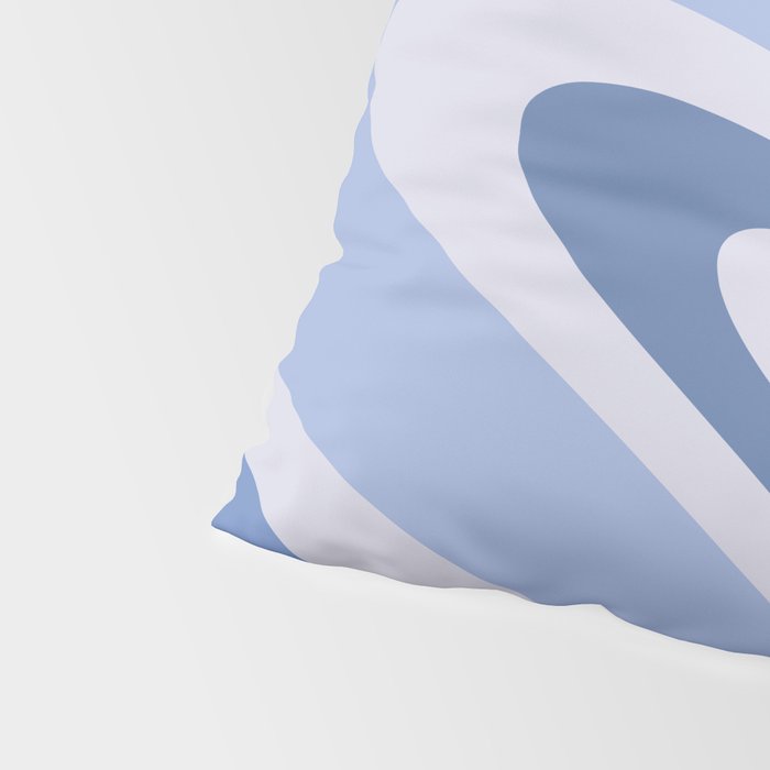 Retro Swirls Periwinkle Blue Abstract Pillow Sham Gallery Image 4