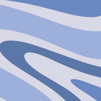 Retro Swirls Periwinkle Blue Abstract Coffee Mug Gallery Image 2