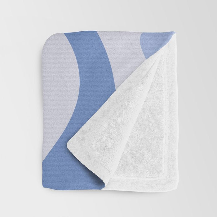 Retro Swirls Periwinkle Blue Abstract Throw Blanket Gallery Image 3