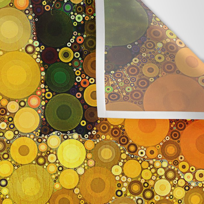 Sunset Poppies - abstract geometric pattern design Wall Tapestry Gallery Image 3