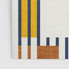 Bold minimalist retro stripes // midnight blue goldenrod yellow and copper brown geometric grid  Poster Gallery Image 3