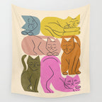Stack of Cats No. 1 Wall Tapestry Gallery Image 4