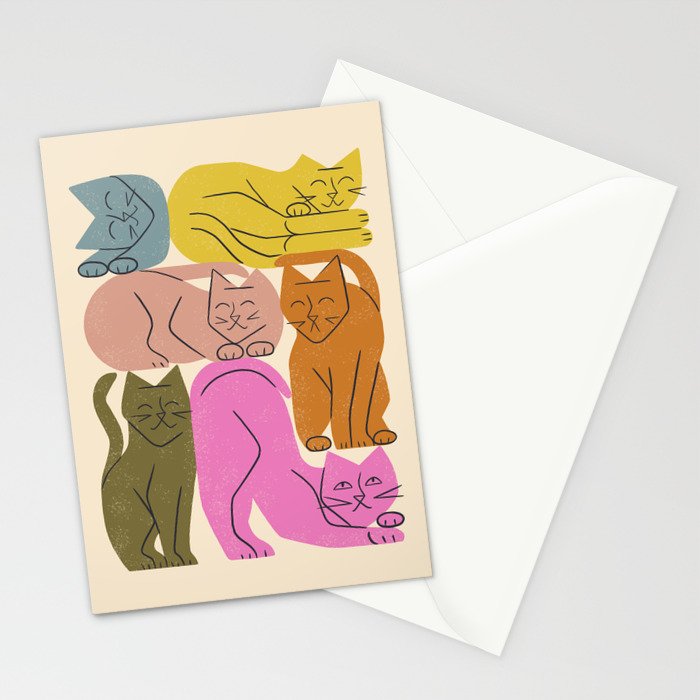 Stack of Cats No. 1 Stationery Card Gallery Image 2