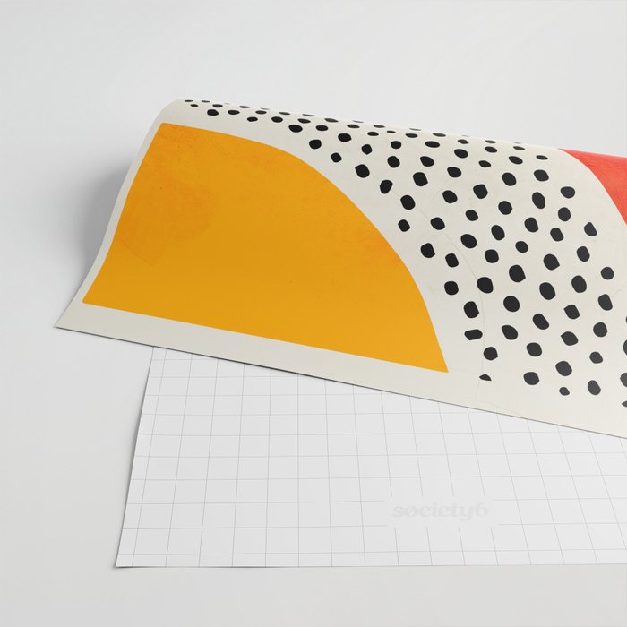 Mid Century Abstract Landscape Wrapping Paper Gallery Image 2