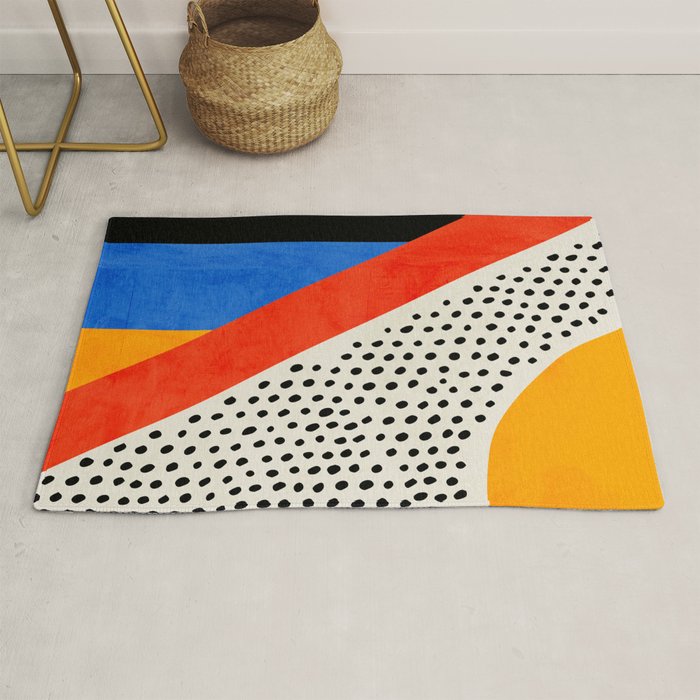 Mid Century Abstract Landscape Rug Gallery Image 1