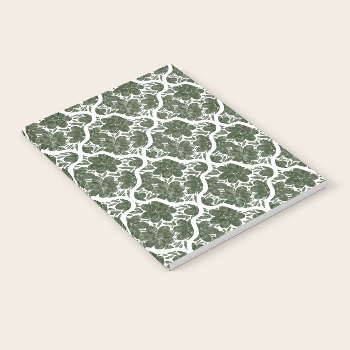 Green Petals Oasis Motif Notebook Gallery Image 1