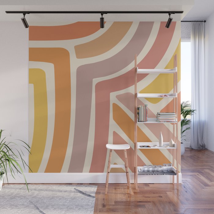 Abstract Stripes IV Wall Mural Gallery Image 1