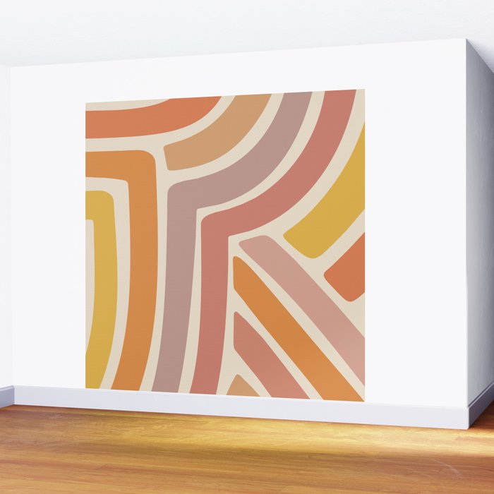 Abstract Stripes IV Wall Mural Gallery Image 2