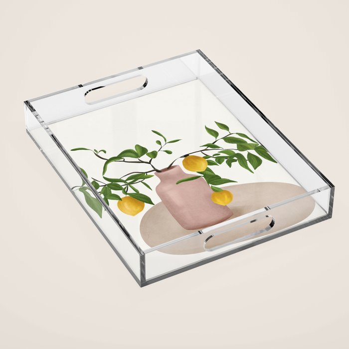 Lemon Branches Acrylic Tray Gallery Image 1