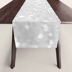 Chic elegant glamour white faux glitter Table Runner Gallery Image 1