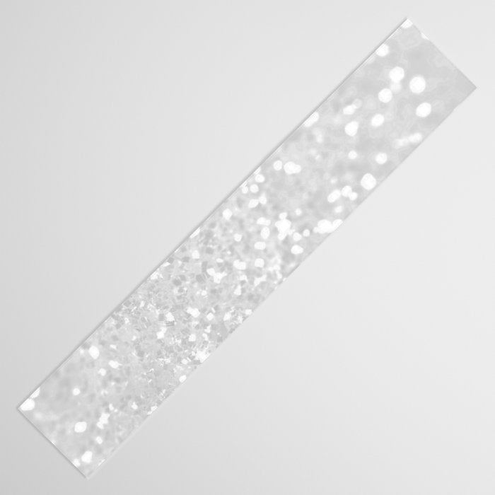 Chic elegant glamour white faux glitter Table Runner Gallery Image 3