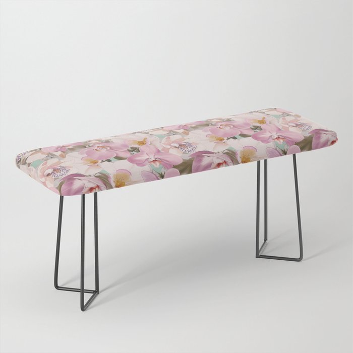 Lush Pink Tropical Flowers I Bench Gallery Image 1