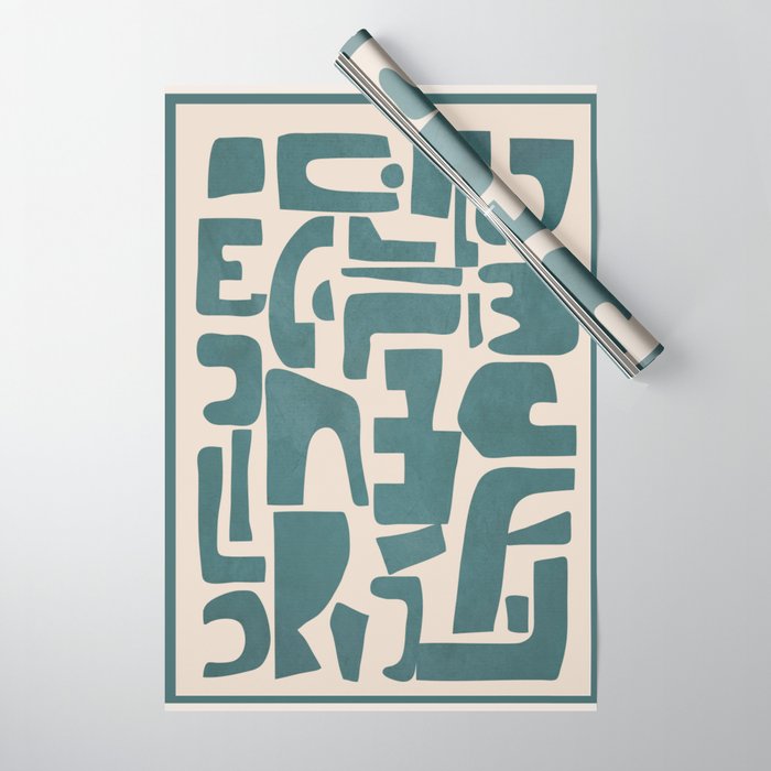 Organic Contemporary Modern Shapes 12 Wrapping Paper Gallery Image 1