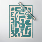 Organic Contemporary Modern Shapes 12 Wrapping Paper Gallery Image 1