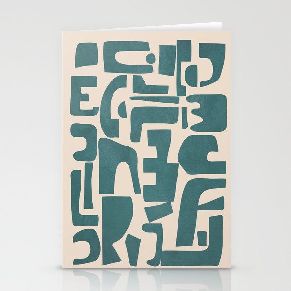 Organic Contemporary Modern Shapes 12 Stationery Card Gallery Image 2
